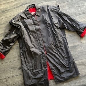 Yorn Boutique  coat gray overcoat lined size 12 trench coat with pockets
